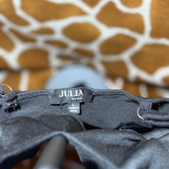 Julia by Lure Black Ruched Sweetheart Halter Bodysuit - Picture 4 of 5